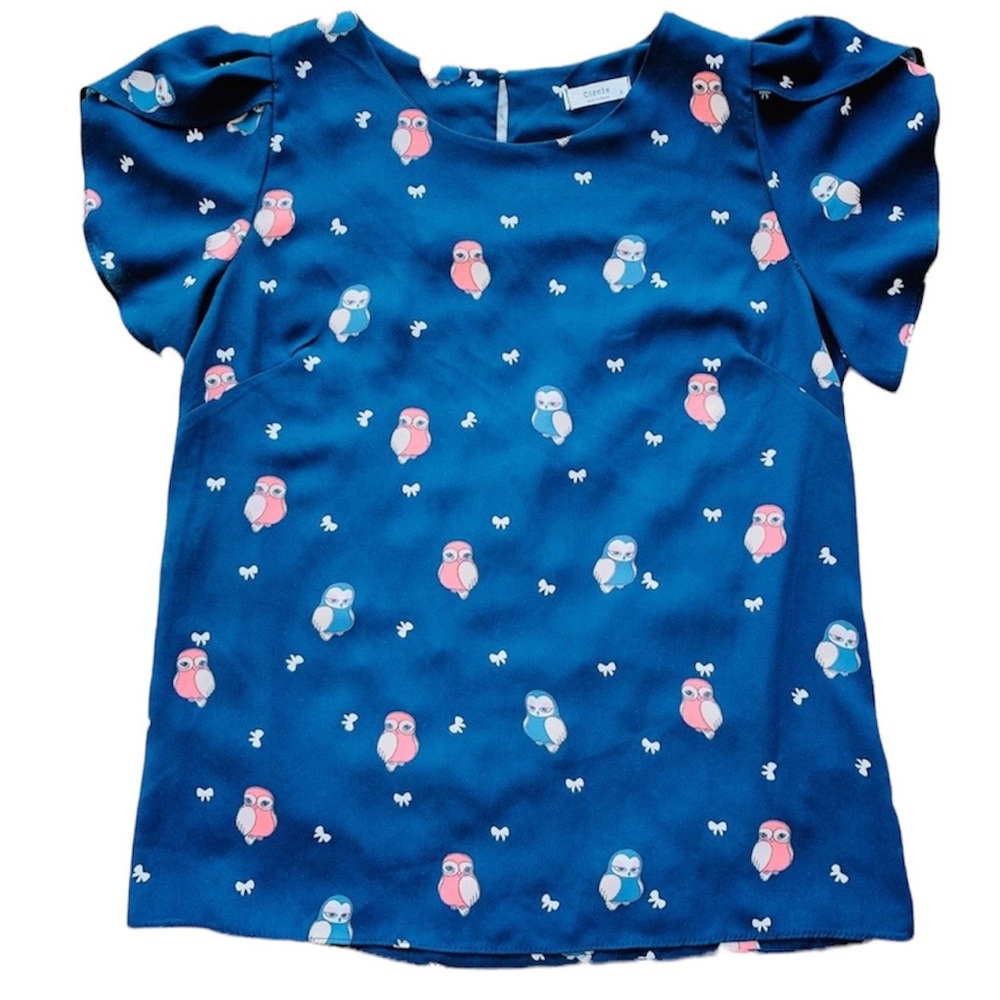 NWOT Circle Silky Blouse